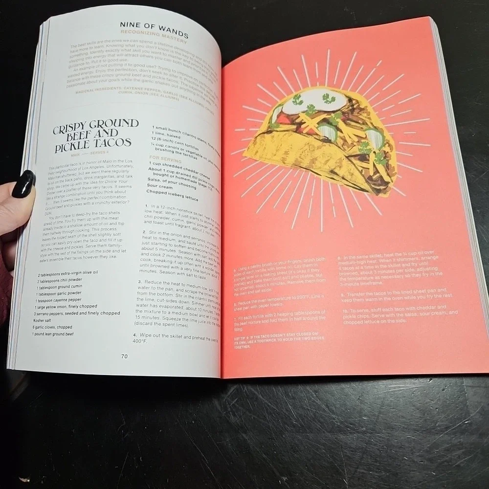 DIVINE YOUR DINNER A Cookbook for Using Tarot as Your Guide to Magical Meals NEW